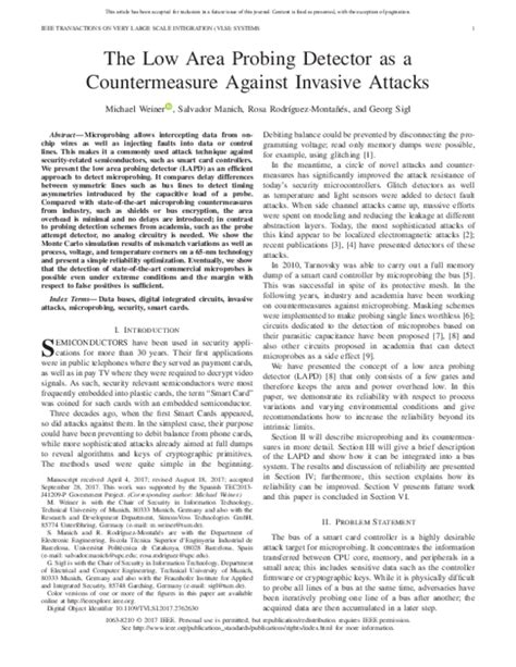 The Low Area Probing Detector as a Countermeasure Against Inv